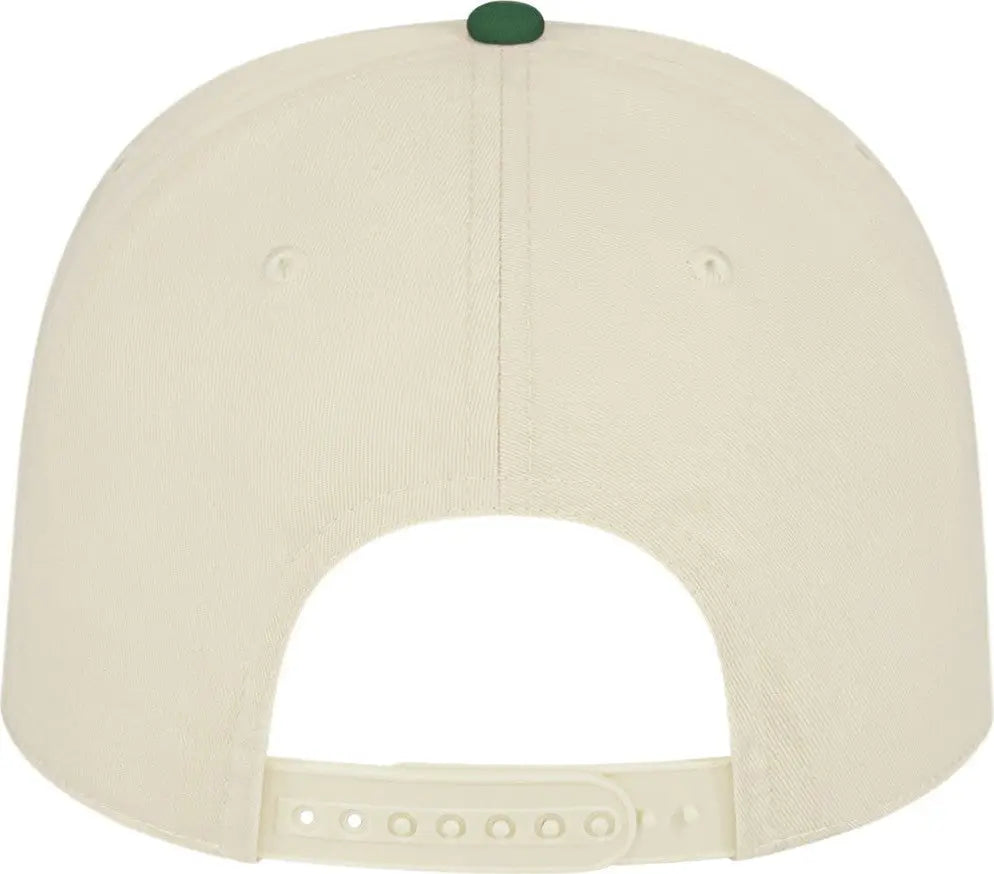 Cap America I3068 Hometown 5 Panel - Cream Dark Green