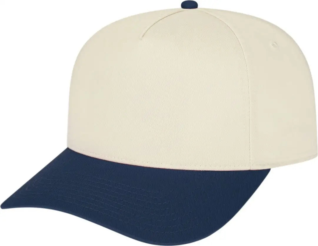 Cap America I3068 Hometown 5 Panel - Cream Navy - Ivory / one Size Fits Most