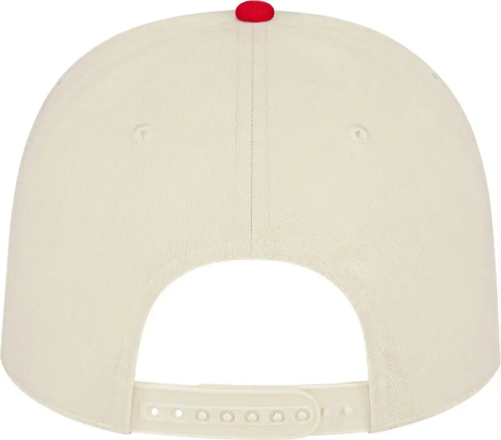 Cap America I3068 Hometown 5 Panel - Cream Red - Ivory / one Size Fits Most
