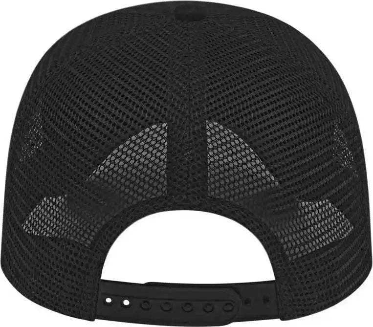 Cap America I5009 Value Washed Chino Twill Mesh Back Black / one Size Fits Most