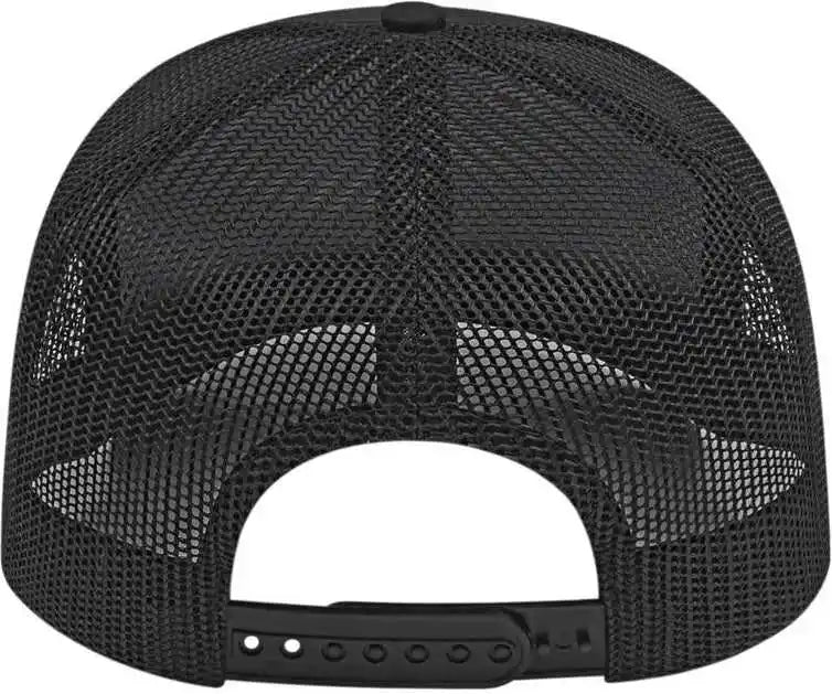 Cap America I5011 Value Rope Trucker Mesh Back Black / one Size Fits Most