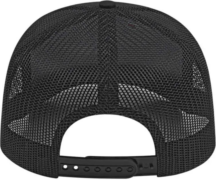 Cap America I5011 Value Rope Trucker Mesh Back - Black - one Size Fits Most