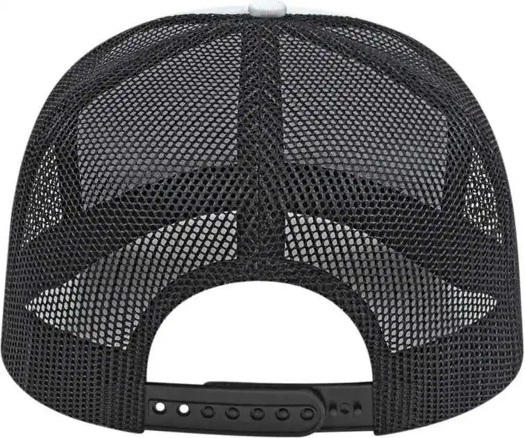 Cap America I5011 Value Rope Trucker Mesh Back White Black / one Size Fits Most