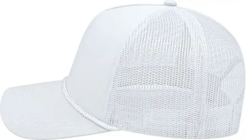 Cap America I5011 Value Rope Trucker Mesh Back White / one Size Fits Most