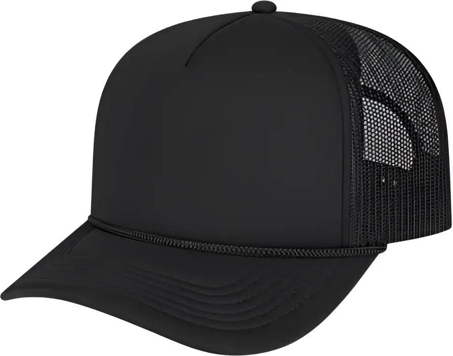 Cap America I5054 Retro Foamie Trucker - Black - one Size Fits Most
