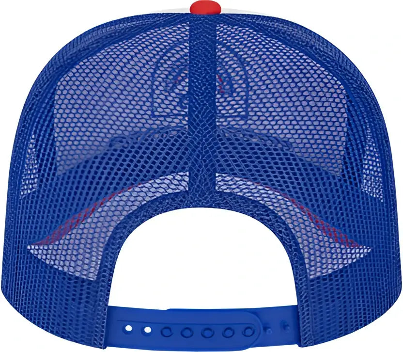 Cap America I5054 Retro Foamie Trucker - White Red Royal - one Size Fits Most