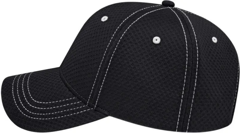 Cap America I7024 Soft Textured Polyester Mesh - Black - one Size Fits Most