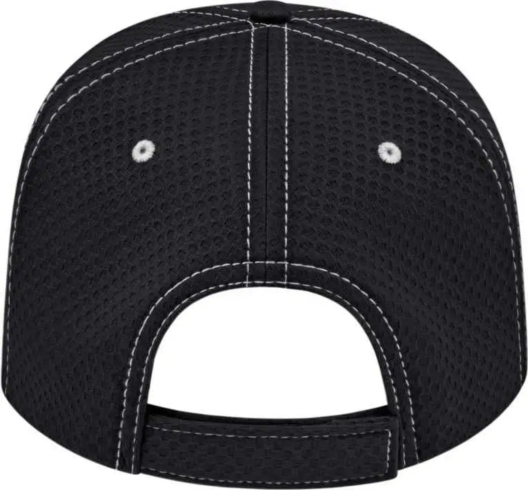 Cap America I7024 Soft Textured Polyester Mesh - Black - one Size Fits Most