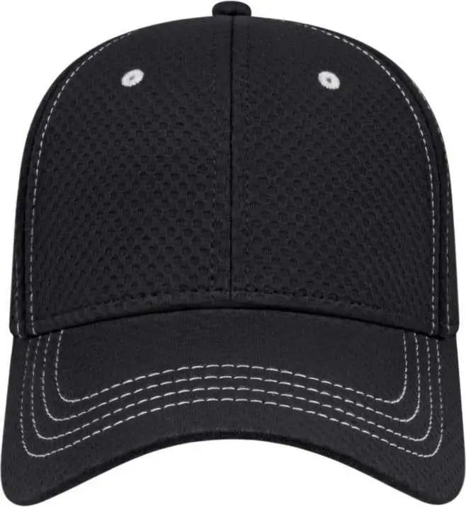 Cap America I7024 Soft Textured Polyester Mesh - Black - one Size Fits Most