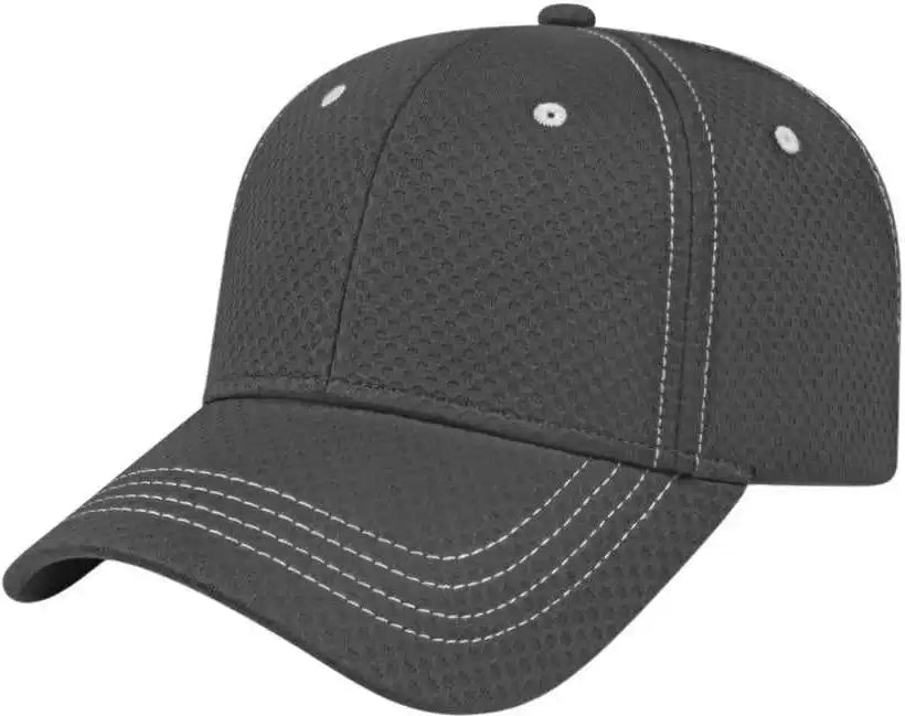 Cap America I7024 Soft Textured Polyester Mesh Charcoal Dark Gray / one Size Fits Most