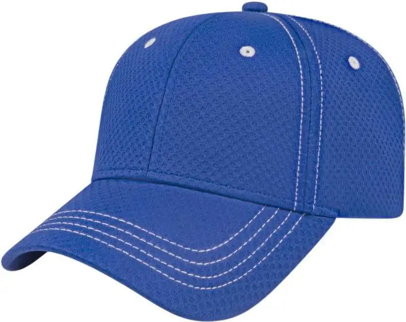 Cap America I7024 Soft Textured Polyester Mesh - Royal - one Size Fits Most