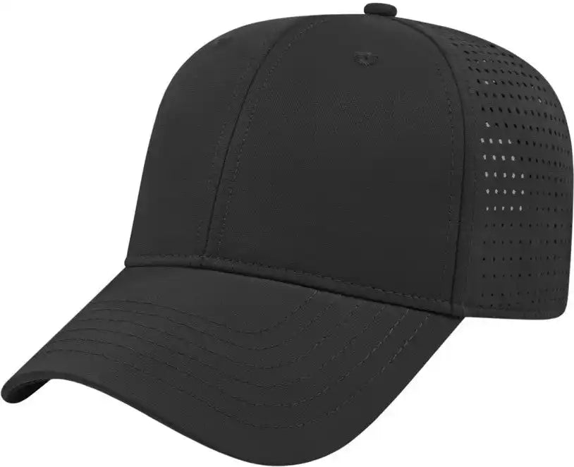Cap America I7038 Perforated Polyester Black / one Size Fits Most
