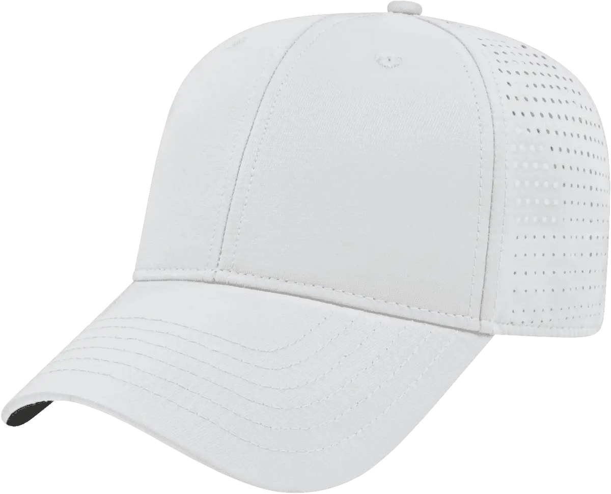 Cap America I7038 Perforated Polyester - White - one Size Fits Most