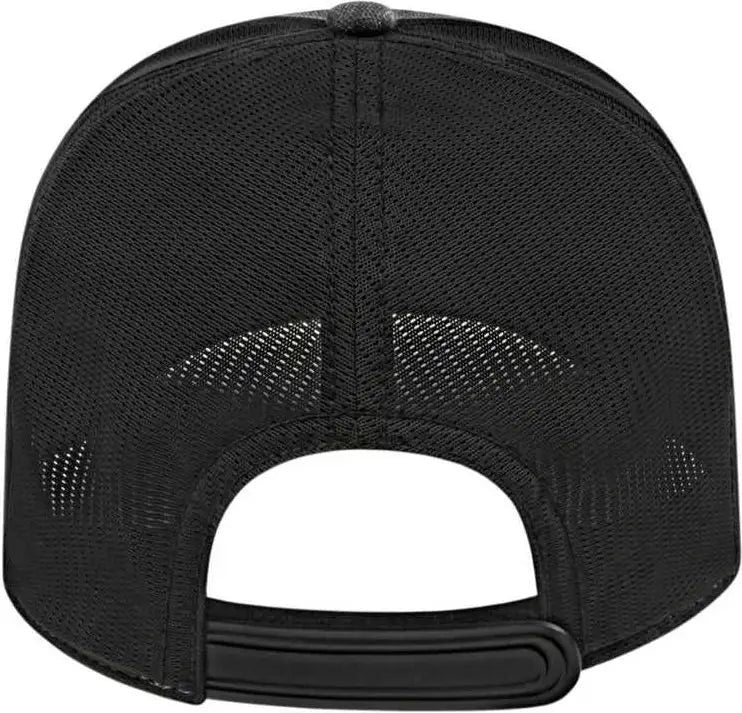 Cap America I7039 Polo Spandex with Knitted Mesh - Charcoal Black - Dark Gray / one Size Fits Most