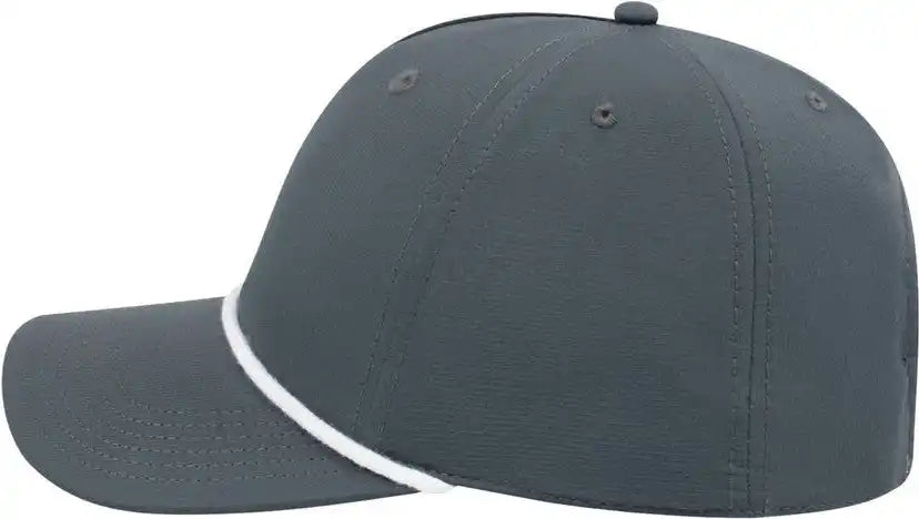 Cap America I7256 Athletic Rope Charcoal White / one Size Fits Most