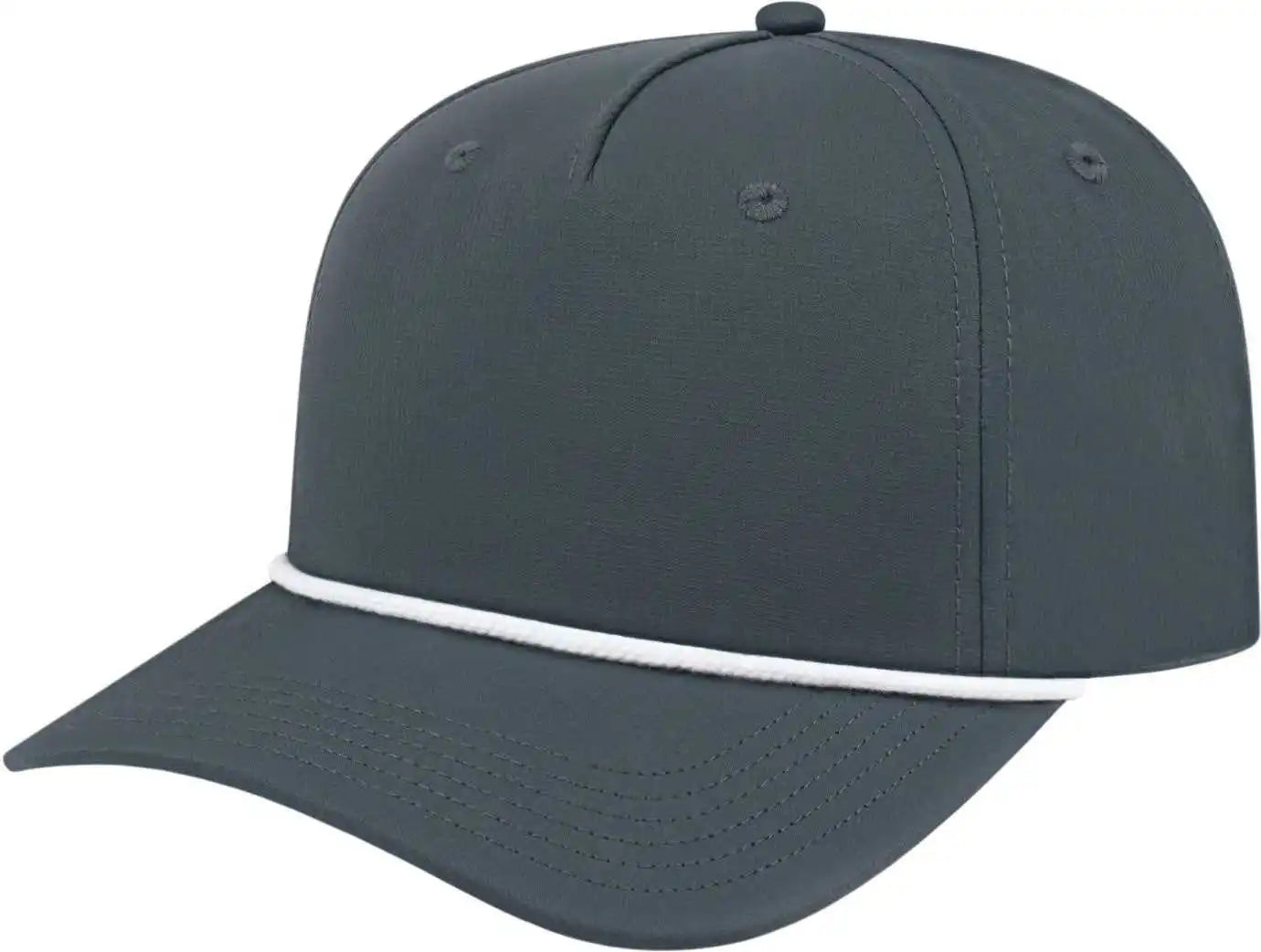 Cap America I7256 Athletic Rope Charcoal White / one Size Fits Most