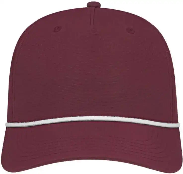 Cap America I7256 Athletic Rope Merlot White / one Size Fits Most