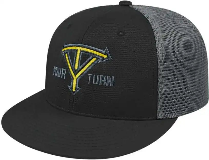 Cap America I8501 Flexfit Performance Trucker Mesh Back Black Graphite