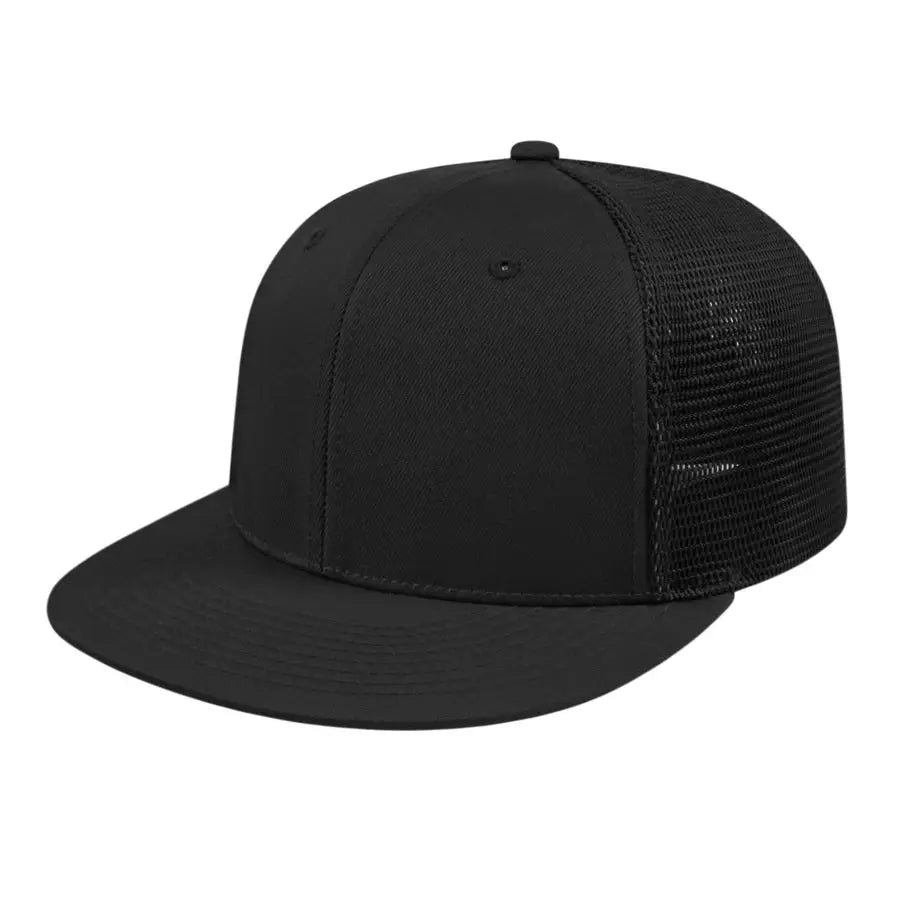 Cap America I8501 Flexfit Performance Trucker Mesh Back - Black