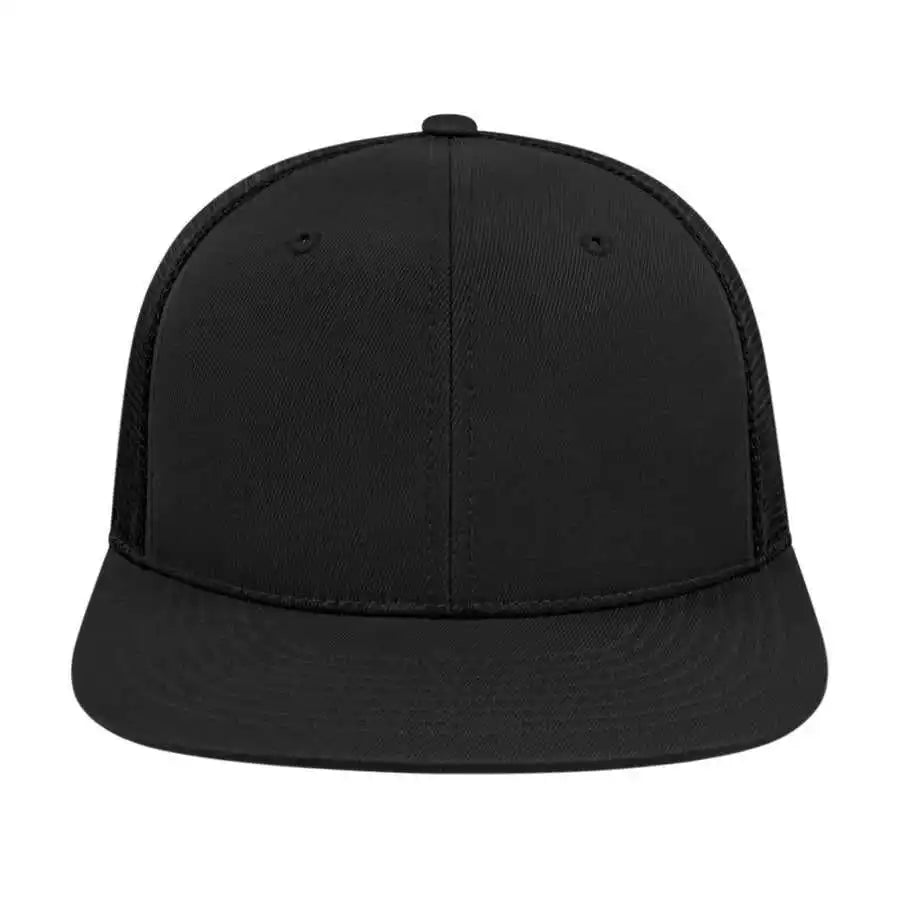 Cap America I8501 Flexfit Performance Trucker Mesh Back Black