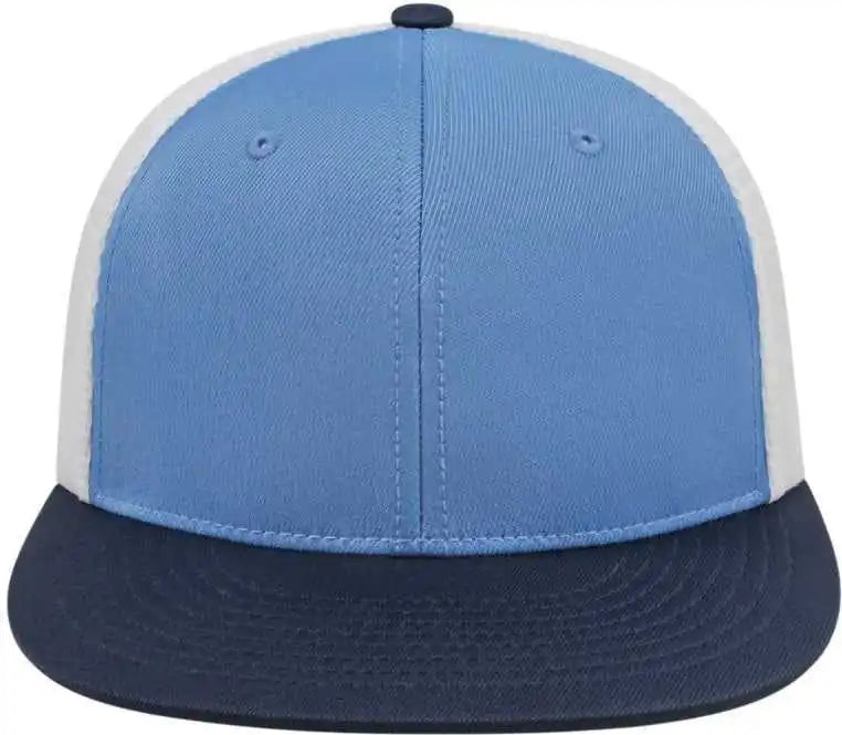 Cap America I8501 Flexfit Performance Trucker Mesh Back Columbia Blue White