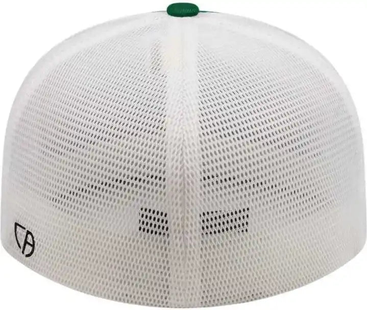 Cap America I8501 Flexfit Performance Trucker Mesh Back - Dark Green White