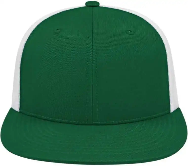 Cap America I8501 Flexfit Performance Trucker Mesh Back - Dark Green White - Forest / Xs