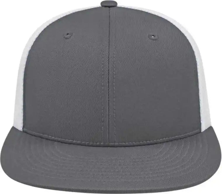 Cap America I8501 Flexfit Performance Trucker Mesh Back Graphite White