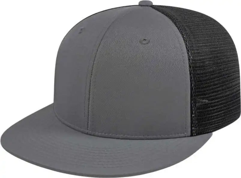 Cap America I8501 Flexfit Performance Trucker Mesh Back Graphite Black Dark Gray / Xs