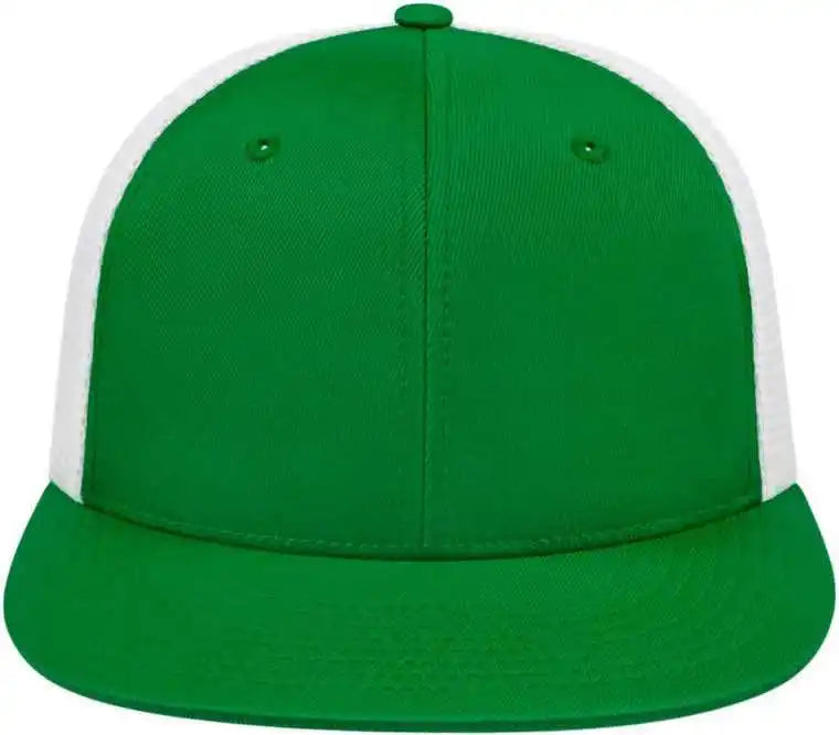 Cap America I8501 Flexfit Performance Trucker Mesh Back Kelly White