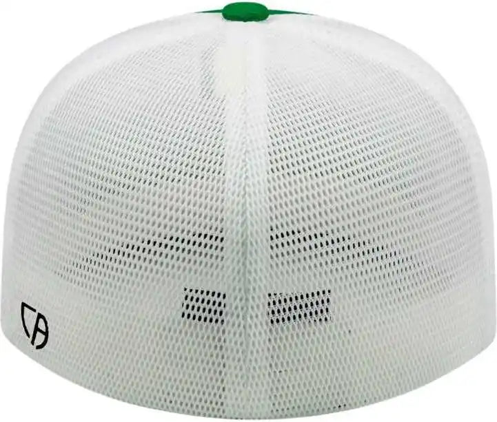 Cap America I8501 Flexfit Performance Trucker Mesh Back Kelly White