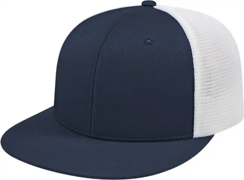Cap America I8501 Flexfit Performance Trucker Mesh Back Navy White / Xs
