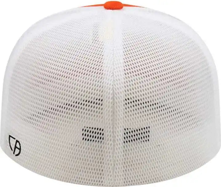 Cap America I8501 Flexfit Performance Trucker Mesh Back Orange White