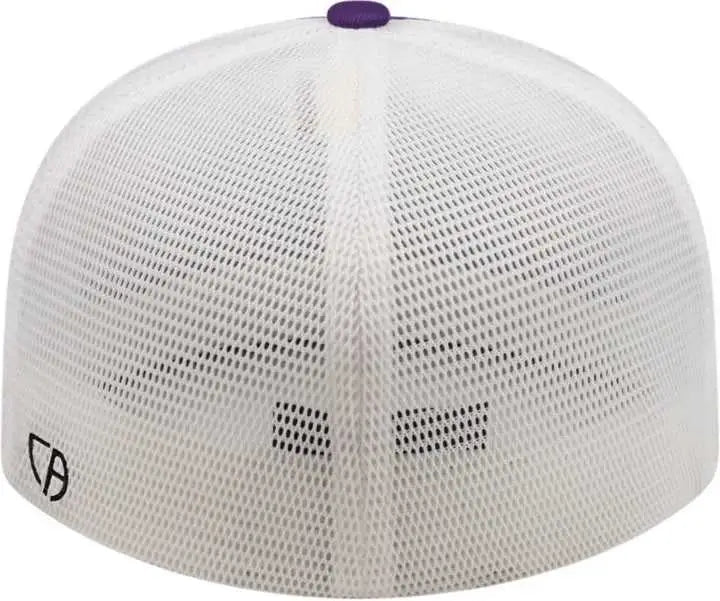 Cap America I8501 Flexfit Performance Trucker Mesh Back - Purple White
