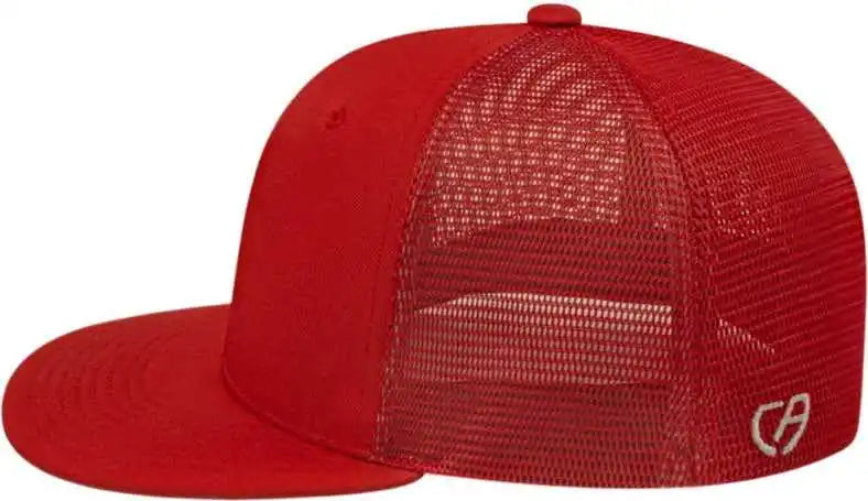 Cap America I8501 Flexfit Performance Trucker Mesh Back Red