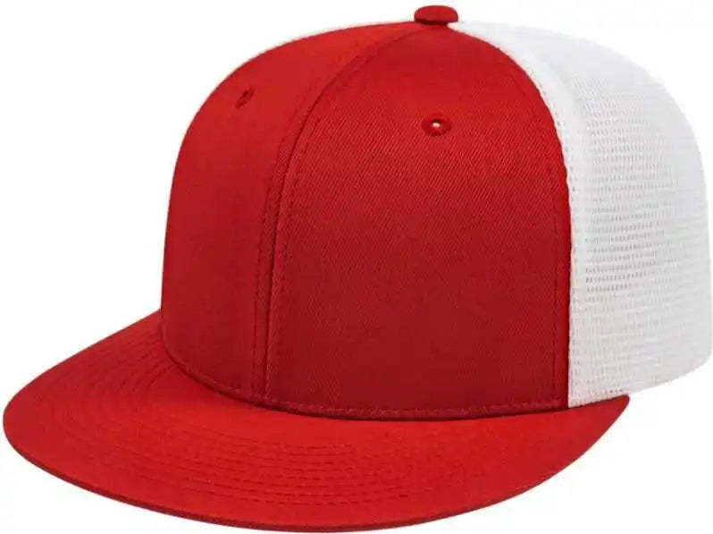 Cap America I8501 Flexfit Performance Trucker Mesh Back - Red White - Xs