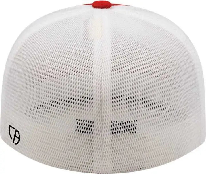 Cap America I8501 Flexfit Performance Trucker Mesh Back - Red White