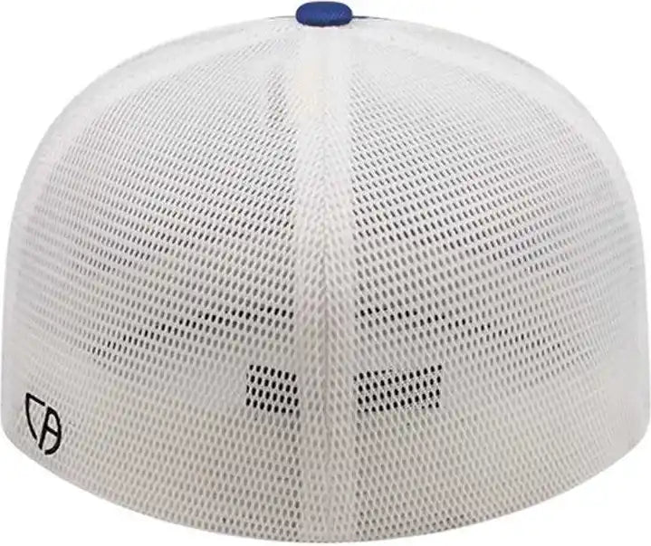 Cap America I8501 Flexfit Performance Trucker Mesh Back Royal White
