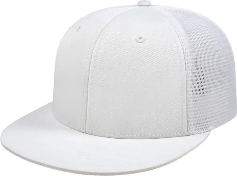 Cap America I8501 Flexfit Performance Trucker Mesh Back - White