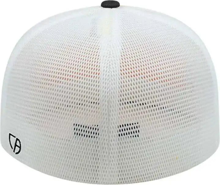 Cap America I8501 Flexfit Performance Trucker Mesh Back White Black