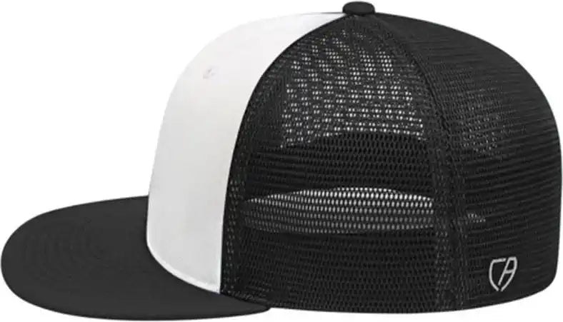 Cap America I8501 Flexfit Performance Trucker Mesh Back White Black