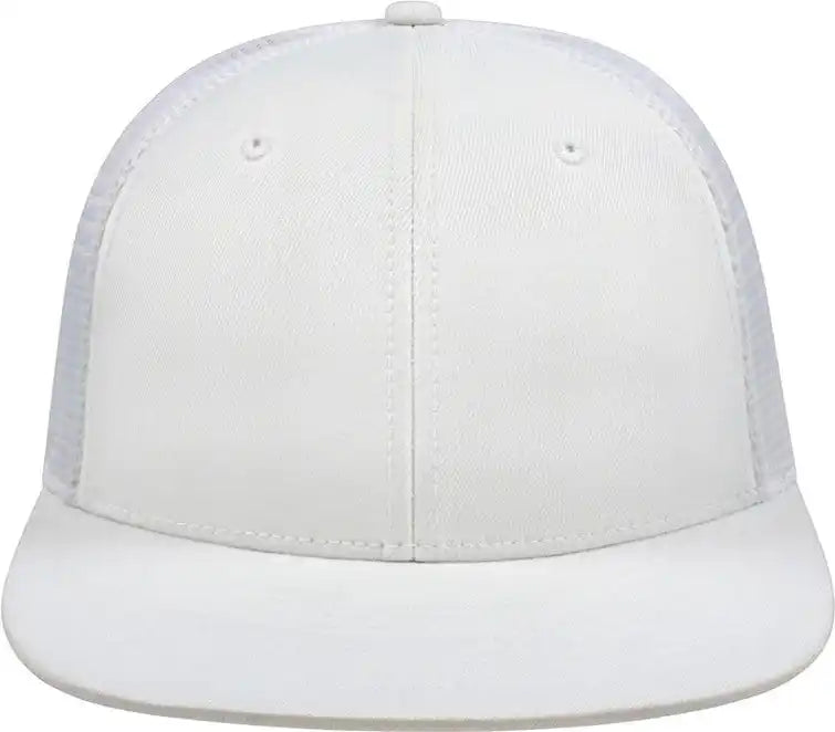 Cap America I8501 Flexfit Performance Trucker Mesh Back White