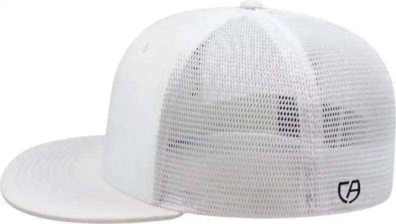 Cap America I8501 Flexfit Performance Trucker Mesh Back White