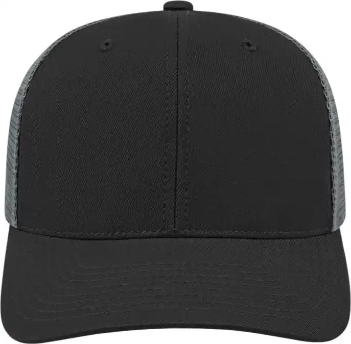 Cap America I8502 Flexfit 110 Trucker Mesh Back - Black Graphite - Dark Gray / one Size Fits Most