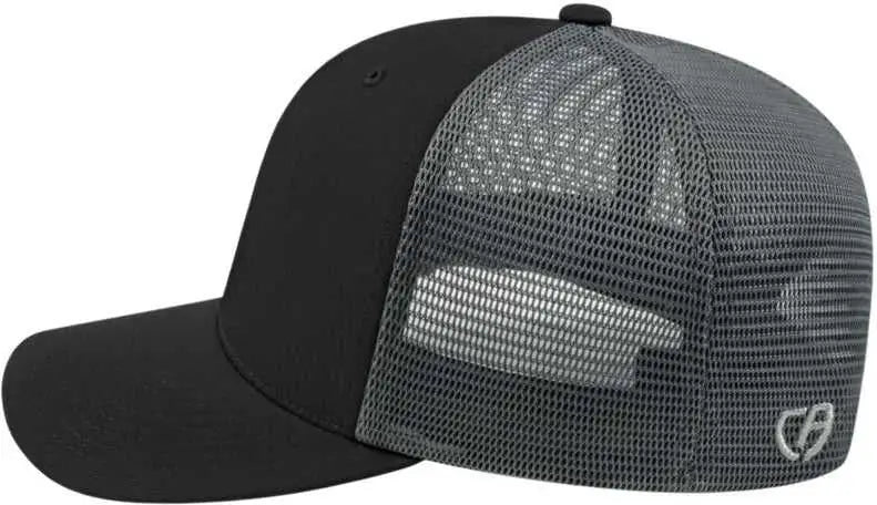 Cap America I8502 Flexfit 110 Trucker Mesh Back - Black Graphite
