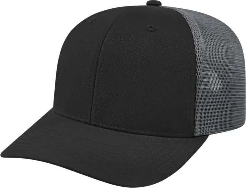 Cap America I8502 Flexfit 110 Trucker Mesh Back - Black Graphite