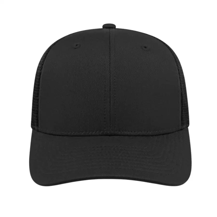 Cap America I8502 Flexfit 110 Trucker Mesh Back - Black - one Size Fits Most