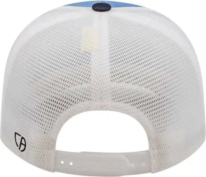 Cap America I8502 Flexfit 110 Trucker Mesh Back Columbia Navy White Blue / one Size Fits Most