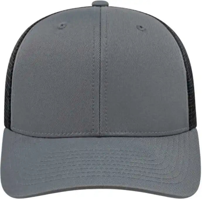 Cap America I8502 Flexfit 110 Trucker Mesh Back - Graphite Black - Dark Gray / one Size Fits Most