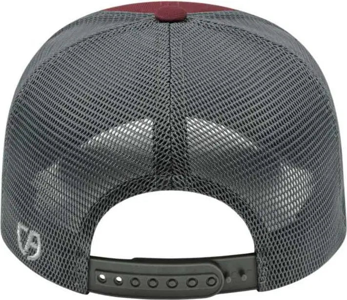 Cap America I8502 Flexfit 110 Trucker Mesh Back - Maroon Graphite - Dark Gray / one Size Fits Most